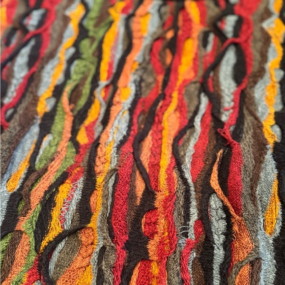 COOGI Classic Men’s Sweater in Vibrant Multicolor Pattern Grandpa 90s Size Large - Picture 3 of 10